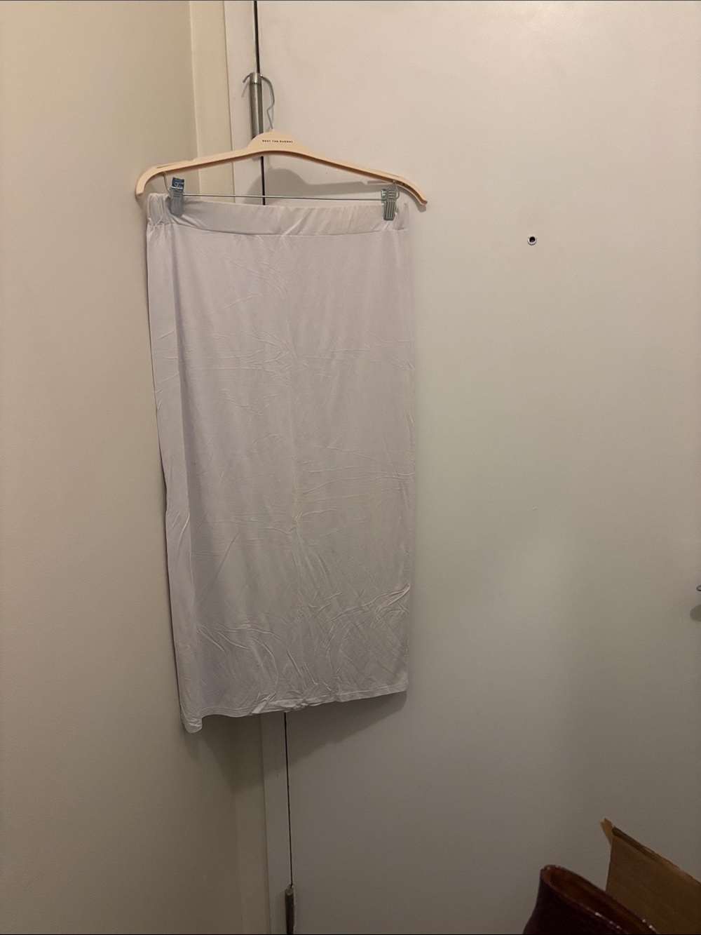 Women's White Pencil Slip Skirt